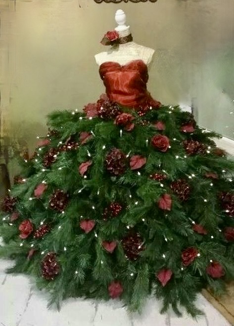 guybead's tweet image. Day 9 - Christmas Tree Dress - Enjoy!