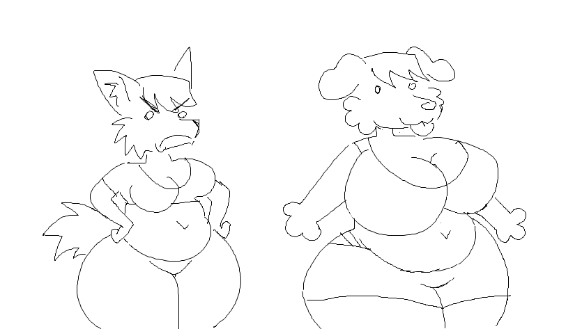 trotbug's tweet image. hello im an nsfw furry artist on twitter and these are my two ocs