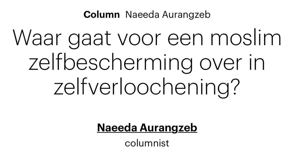 Ik woon nu veertien jaar in Nederland en herken het beeld niet dat in deze column wordt geschetst: alsof moslims hier hun identiteit zouden moeten beschermen, verbergen of in de kast houden om te kunnen functioneren. Integendeel. Ik heb zelden een land gezien waar moslims zó