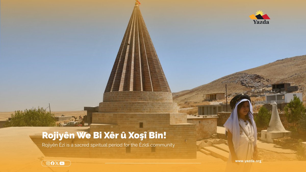 YazdaOrg's tweet photo. Rojiyên Êzî is a sacred spiritual period for the Êzîdî community, marked by devotion, self-reflection, and faith. Observed over three days—from Tuesday, December 16 until Thursday evening—the fast is a time of prayer and spiritual renewal. https://t.co/Lb6wdIRFqm