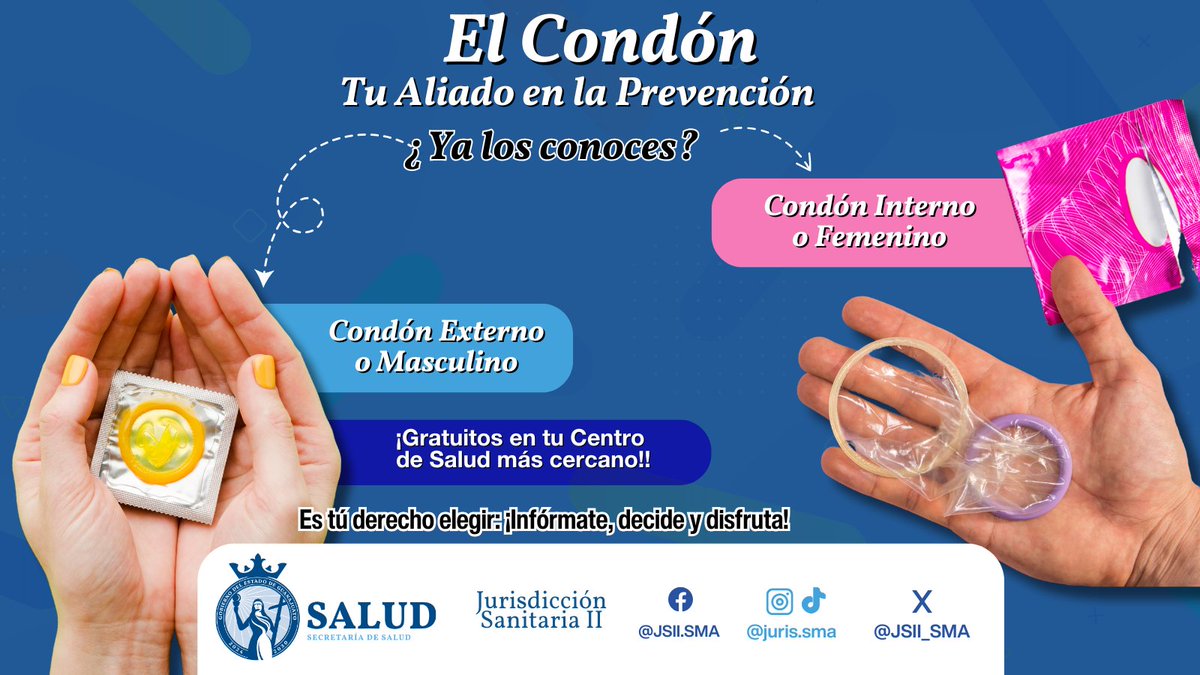 JSII_SMA's tweet image. Métodos gratuitos para ti. Visita tu Centro de Salud de la Gente e infórmate.
#SaludReproductiva #JSII 
@saludgobgente
