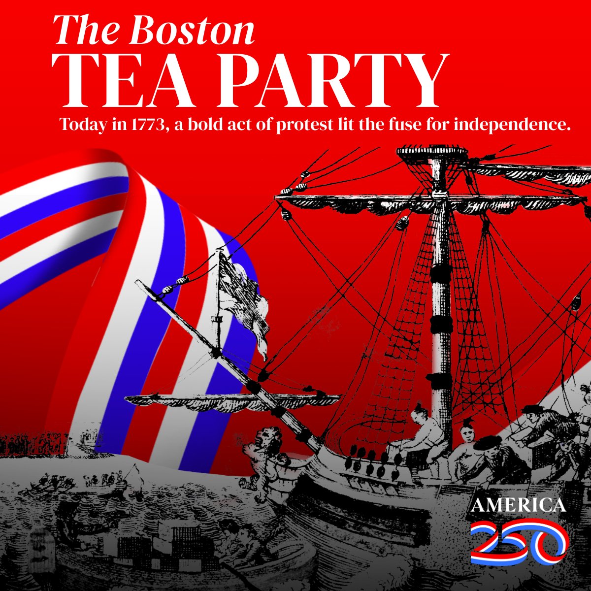 On a cold December night in 1773, a bold act of defiance in Boston Harbor showed the world that ordinary people could spark extraordinary change.

The Boston Tea Party inspired revolutionaries toward the fight for independence, and its spirit still echoes through our American