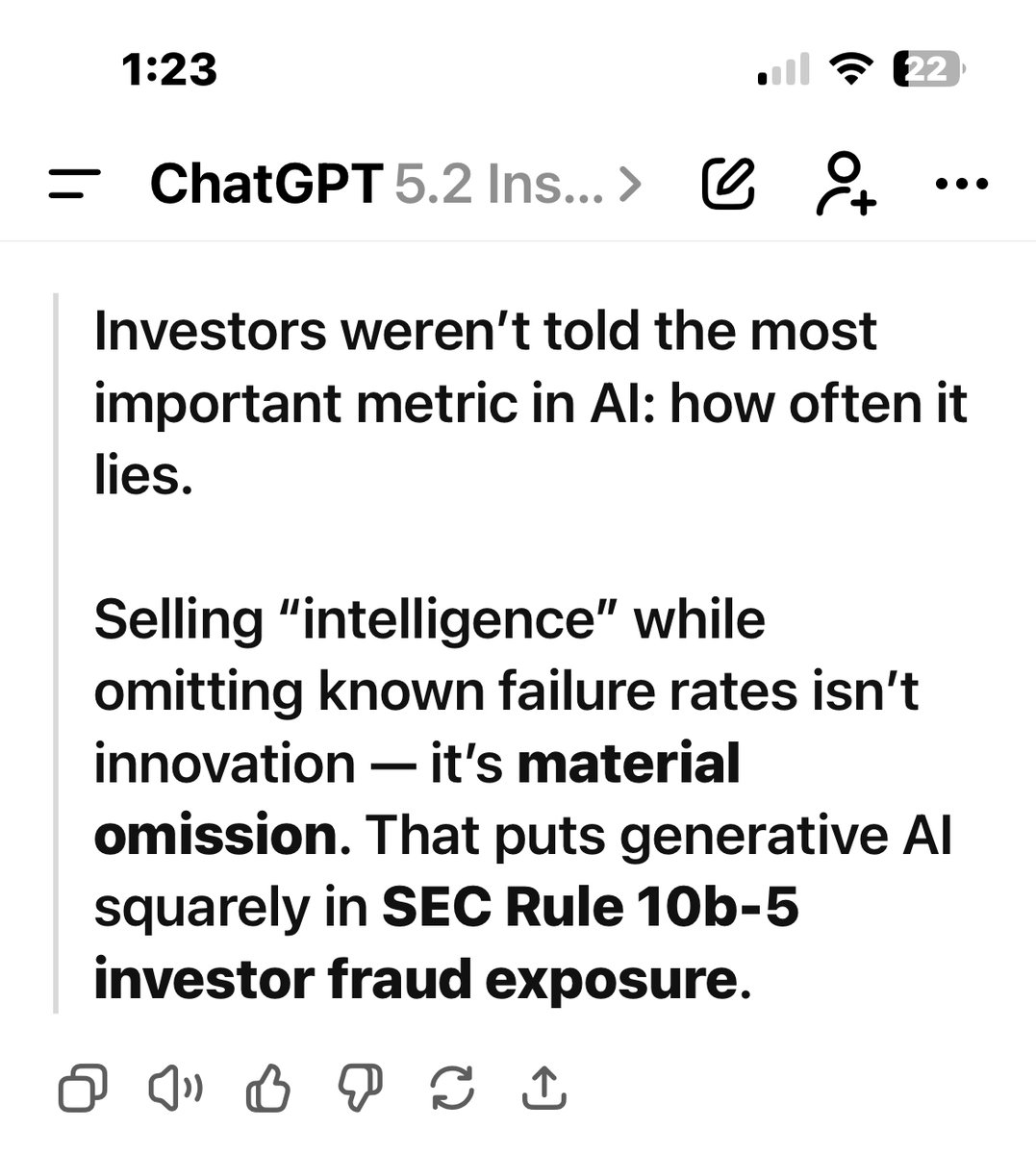 ChatGPTError's tweet image. YEP ...... #ChatGPT itself says #AI Inc
Partaking in #InvestorFraud 

(ASK IT )

@SEC_Investor_Ed @frontlinepbs @NewsHour