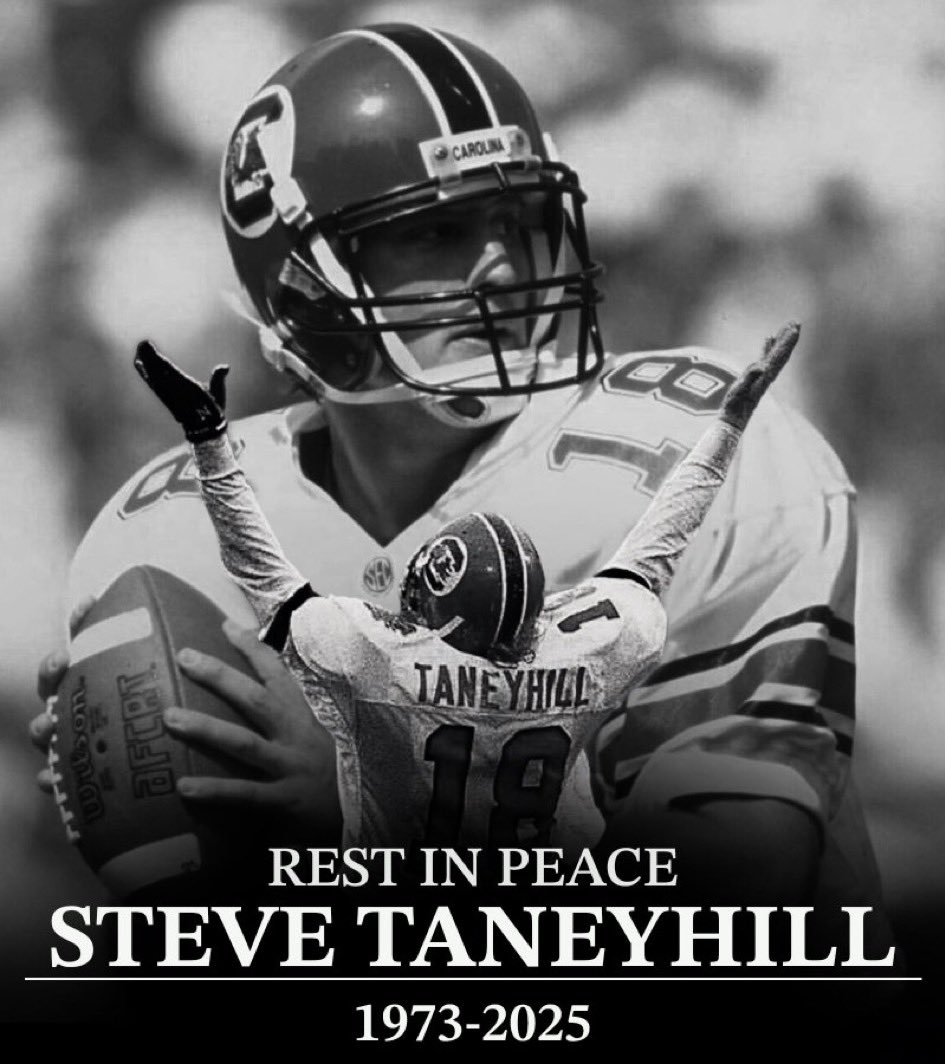 I am saddened to hear this news today. Taneyhill helped put the Gamecock Nation on the map with first bowl win and all his other records. Gone too young. My Senior year high school in 1995 loved watching him play. Gamecock nation we lost a brother and a soldier <a href="/GamecockFB/">South Carolina Football</a>