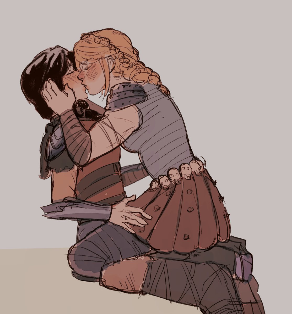 withoutzeuzey's tweet photo. heather x astrid sketch #httyd https://t.co/6FoJPoZ7ps