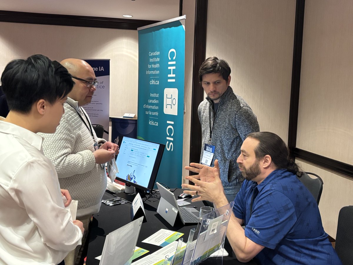 CIHI_ICIS's tweet photo. 🔍From innovative analytics, 📊to AI-driven insight reporting models, 🤝to improving overall data interoperability, we learned and shared some meaningful conversations at last week's 13th Annual Summit on Data Analytics for Healthcare. #DAHC2025 #DataAnalytics #HealthData https://t.co/wHOngLSLRz