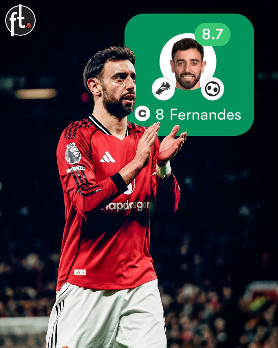 Footballtweet's tweet photo. 🧪 The 𝗣𝗘𝗥𝗙𝗘𝗖𝗧 litmus test of someone’s ball knowledge is their opinion of Bruno Fernandes.

There is 𝗭𝗘𝗥𝗢 point in having a conversation with people who don’t think he’s brilliant.

Bruno in the Premier League this season compared to other midfielders:

▪️ Most goal involvements — 12
▪️ Most assists — 7

And he's on course to win the Man of the Match award for the 4th game in a row. WHAT A GAME WE ARE WITNESSING WITH OUR EYES.