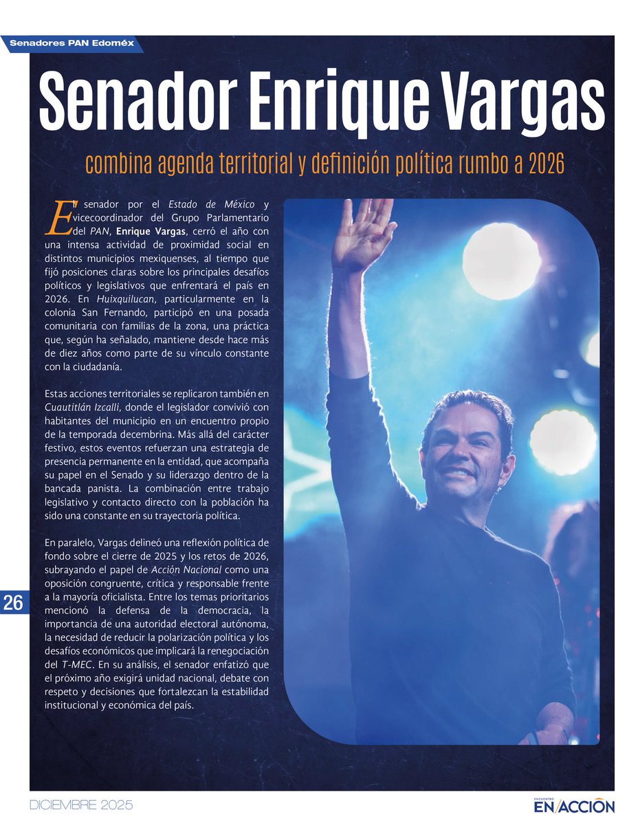 📍Rumbo a 2026, el Senador <a href="/EnriqueVargasdV/">Enrique Vargas Del Villar</a> llama a defender la democracia, el respeto institucional y el bien común, desde una oposición responsable en el Senado de la República. 🇲🇽⚖️