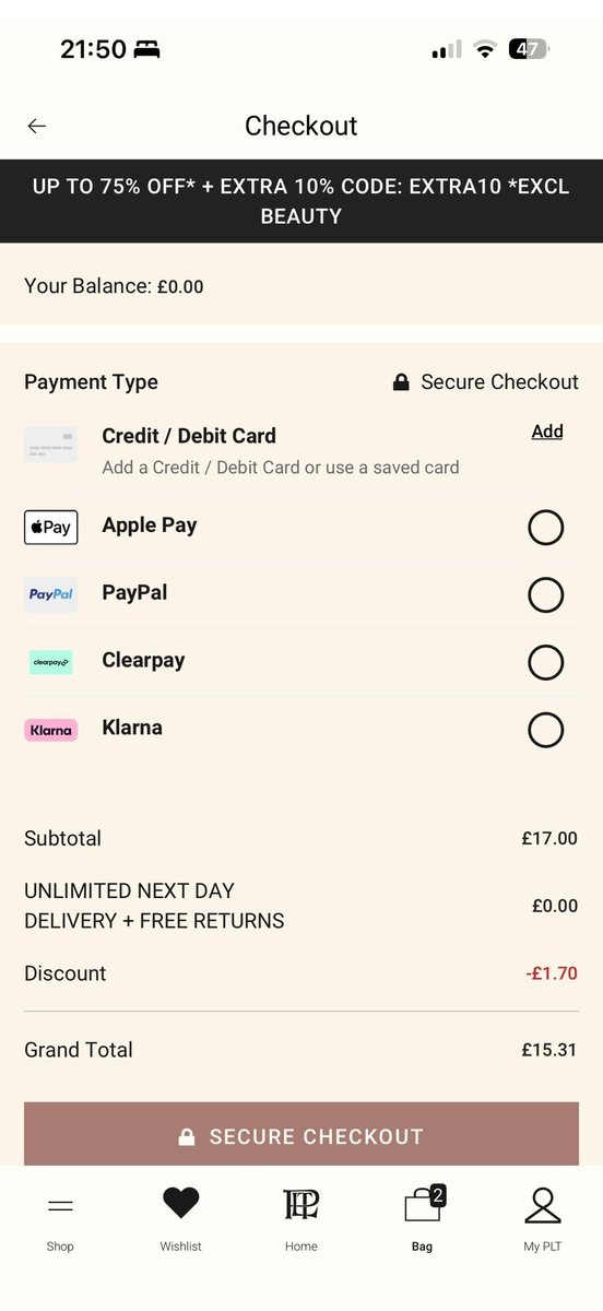 SiminBAHF's tweet image. I know it’s only a penny but why are your calculations wrong?? And I’m guessing if this is being added onto every order then as Tesco says ‘Every Penny Helps’ 😭 @OfficialPLT 🤔