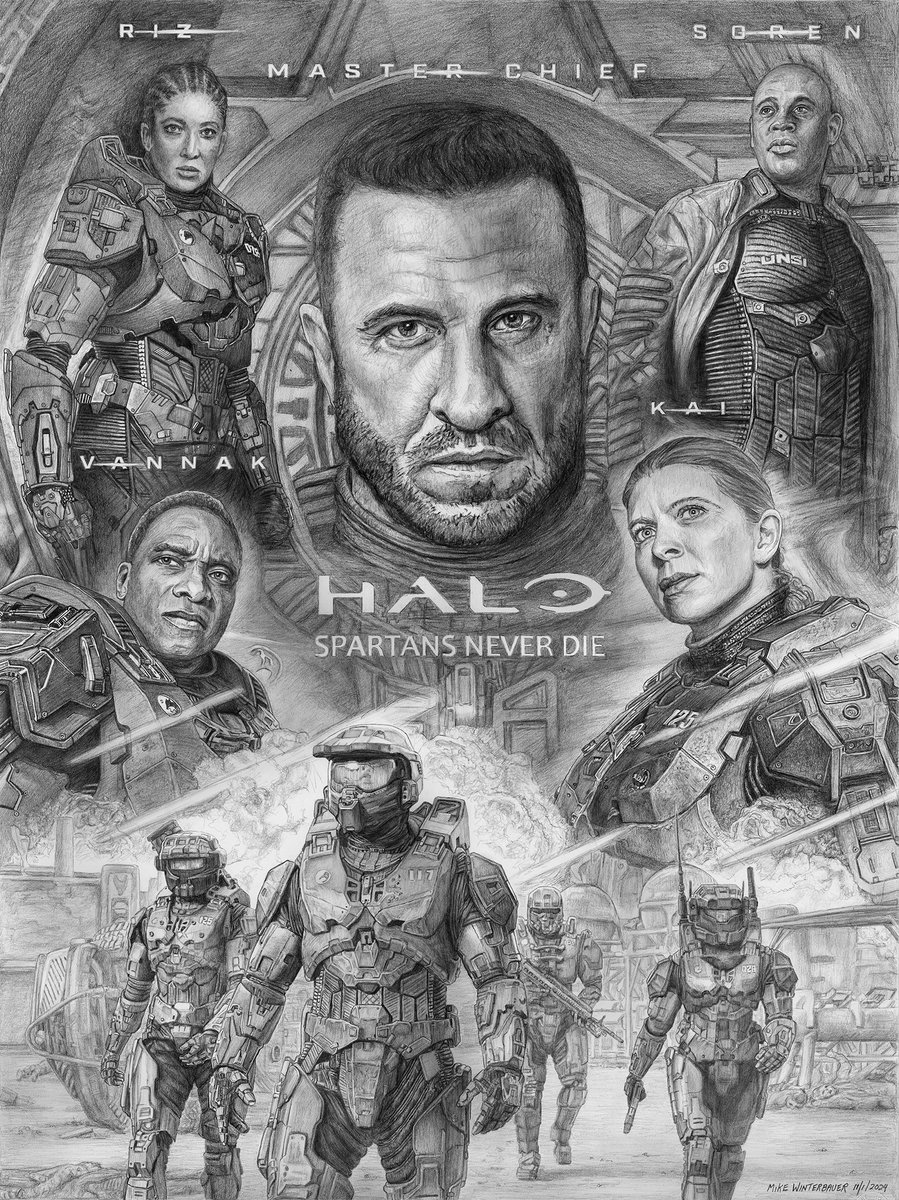 MikeWinterbauer's tweet photo. My cool tribute pencil drawing of this awesome sci fi show!
#illustration #popculture #movieart #halofanart #HaloTheSeries #Halo https://t.co/hpiFvBIAdA