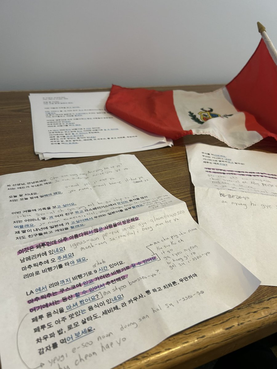 6 months of Korean and I am able to do a small presentation about Peru! 🇵🇪 

What language to learn next?