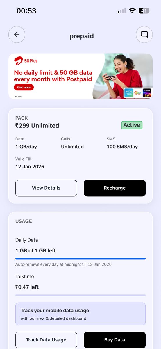 iAnammm's tweet photo. While making a recharge of ₹299 it shows 1.5GB data without any star. After making a recharge it shows only 1 GB data. 
Why are you guys fooling???
Is it a time to switch to the other operator ??

@airtelindia @airtelnews https://t.co/qYUZrdwr2w