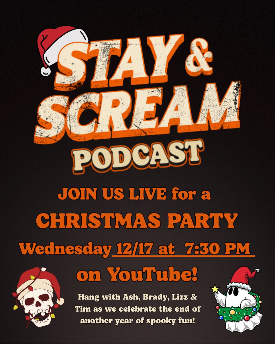 staynscreampod's tweet photo. Mark your calendars and come hang with us this Wednesday!!! #HHN 👻🖤🎄 https://t.co/NSk70DJWM0