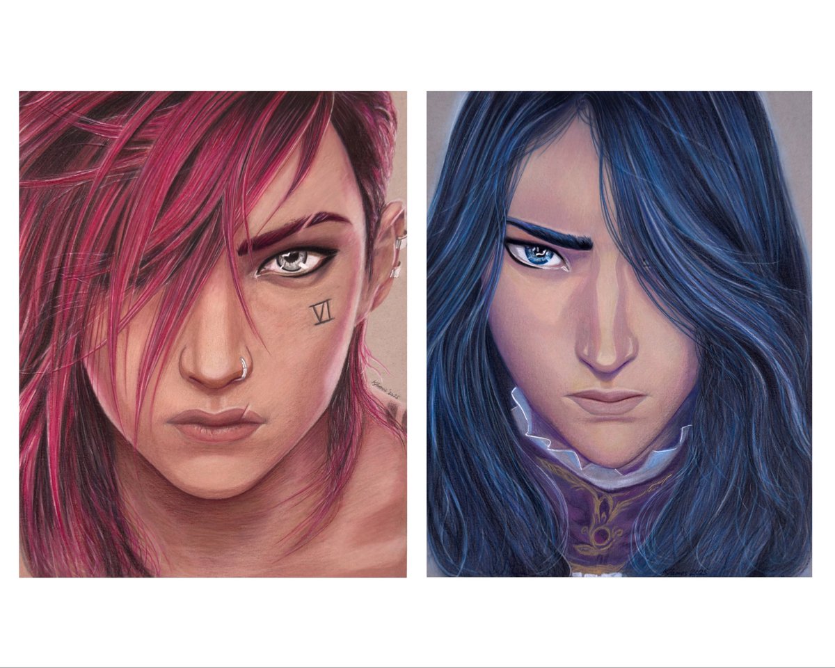 🥹 Packaging up Piltover’s Finest to ship out. Originals are spoken for, but prints are at 👉🏻 inprnt.com/gallery/imkati…

#arcane #arcanefanart #caitvi #viarcane #vi #caitlynkiramman #caitlynarcane #caitlyn #violet #piltoversfinest #fanart #charactersketch