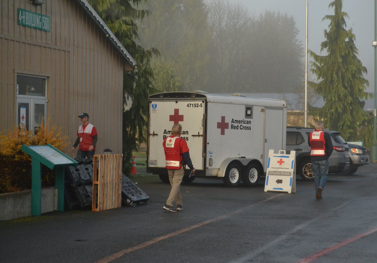 RedCross's tweet image. The threat isn’t over for Western Washington. As communities recover from last week’s catastrophic flooding, new atmospheric rivers are on the way, bringing more rain, landslides and strong winds.

Thousands of residents spent the weekend assessing flood damage instead of…