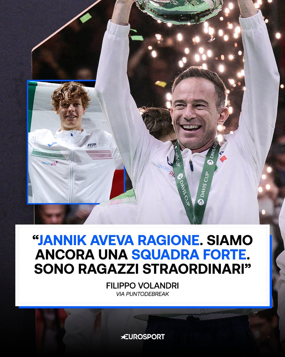 Eurosport_IT's tweet photo. La forza della squadra azzurra 💙🫂🎾
#Tennis #DavisCup #Volandri https://t.co/viLozdBrso