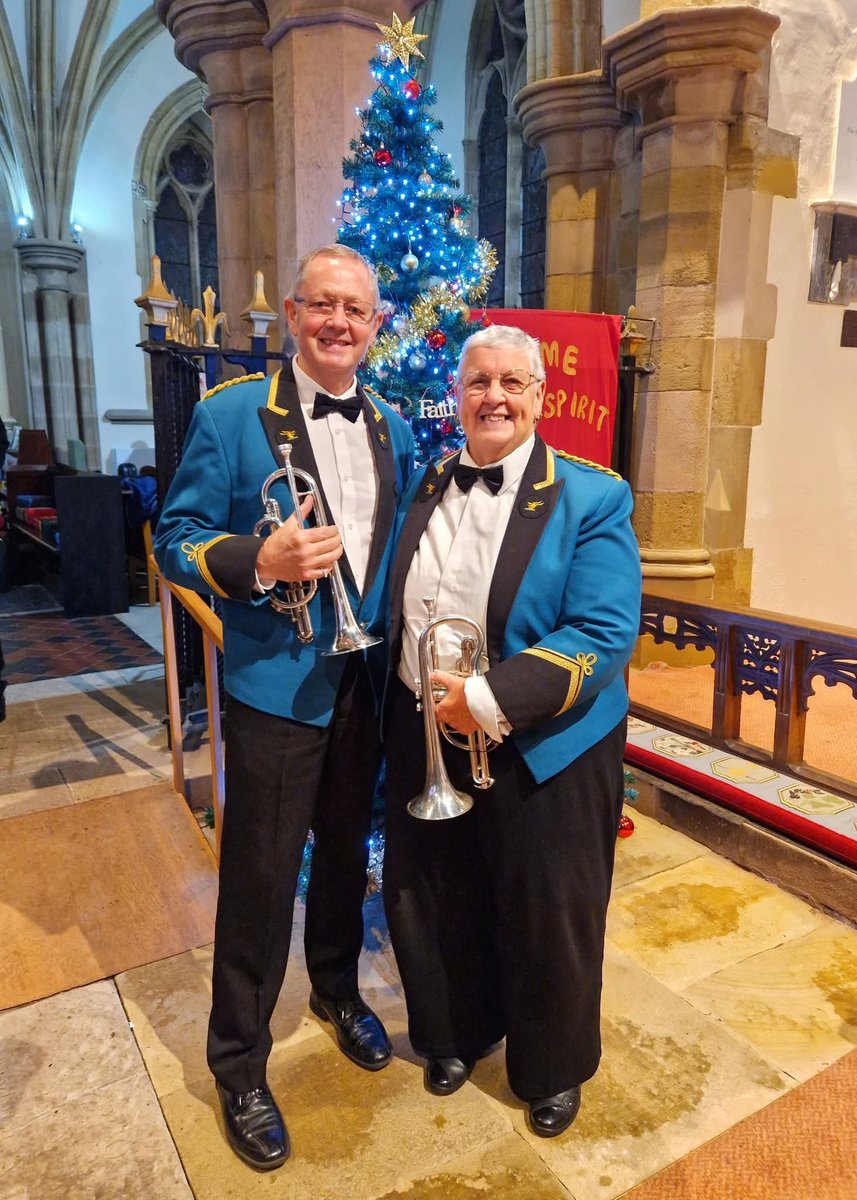 audgill's tweet photo. 🎄❄️ Oh the joys of being in a brass band at this time of year - here's some of the December highlights so far (Dalton Park, Stockton Baptist Church &amp; St Mary's Church, Long Newton)❄️🎄 @FishburnBand https://t.co/3FMRzEzTcg