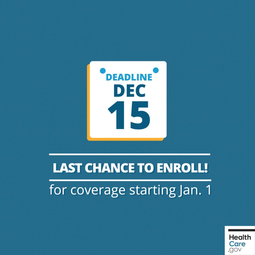 NathanJohnsonTX's tweet image. Senate District 16 — Today is the final day of open enrollment through @HealthCareGov.

Apply by midnight tonight to have coverage start Jan. 1.

Don’t miss your chance — visit HealthCare.gov to #GetCovered.
