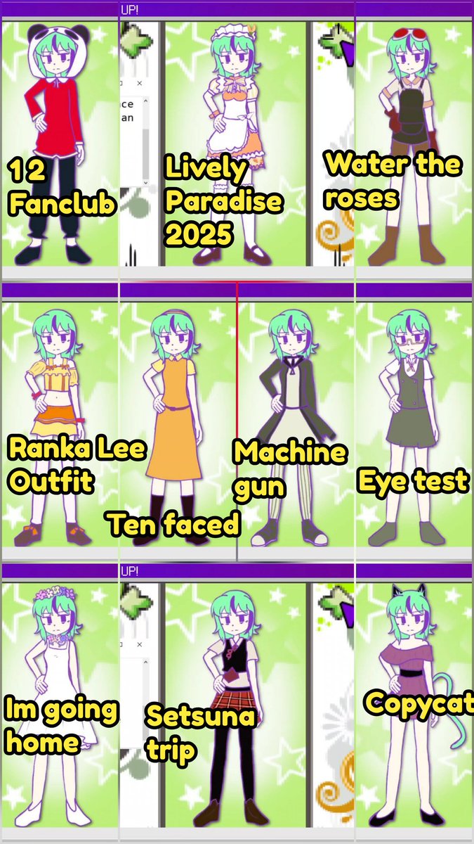 I tried to recognize all GUMI versions shown in LOST MEDIA by