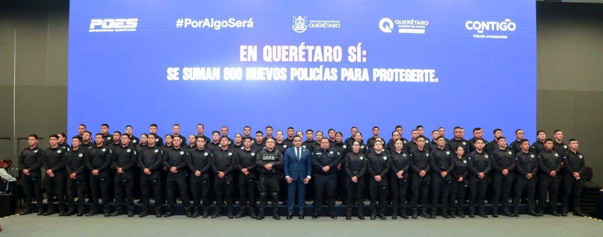 Damos la bienvenida a 193 mujeres y hombres que se integran a la Policía Queretana. Con este acto, y por cuarto año consecutivo, cumplimos el objetivo establecido por el gobernador del estado, <a href="/makugo/">Mauricio Kuri</a>, de incorporar al menos cien nuevos policías cada año, alcanzando 810 nuevos