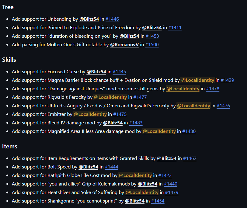 Localldentity's tweet photo. PoB 2 v0.13.0 is out
Adds initial support for 0.4 Tree + skills

Import quests automatically now
Buildup calcs
Item UI improvement
DPI scaling support
Trader merchant tab support
Many gems, uniques and tree nodes
Performance improvements
+ a bunch of fixes and other QOL changes https://t.co/tucMt1bCBG