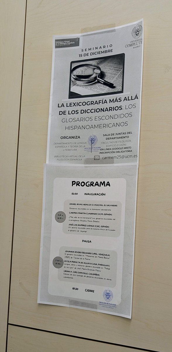 Hoy compartimos distintos trabajos que incorporan el estudio de los glosarios escondidos como fuente primaria para la historia de la lexicografía hispanoamericana. Mil gracias a <a href="/EstelaM97009090/">Estela Mary</a>, <a href="/LirianCiro/">Lirian Ciro</a> y <a href="/Johannariverob/">Johanna Rivero Belisario</a>. ¡En 2026, segunda edición!  🫂🥳

<a href="/BibliotecaBVFE/">BVFE</a>
