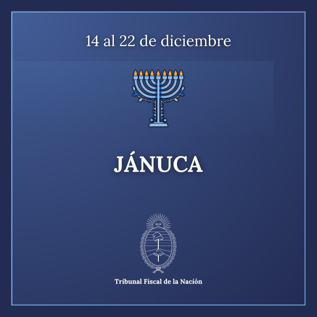 Feliz Jánuca a la comunidad judía argentina.

#JagSameaj