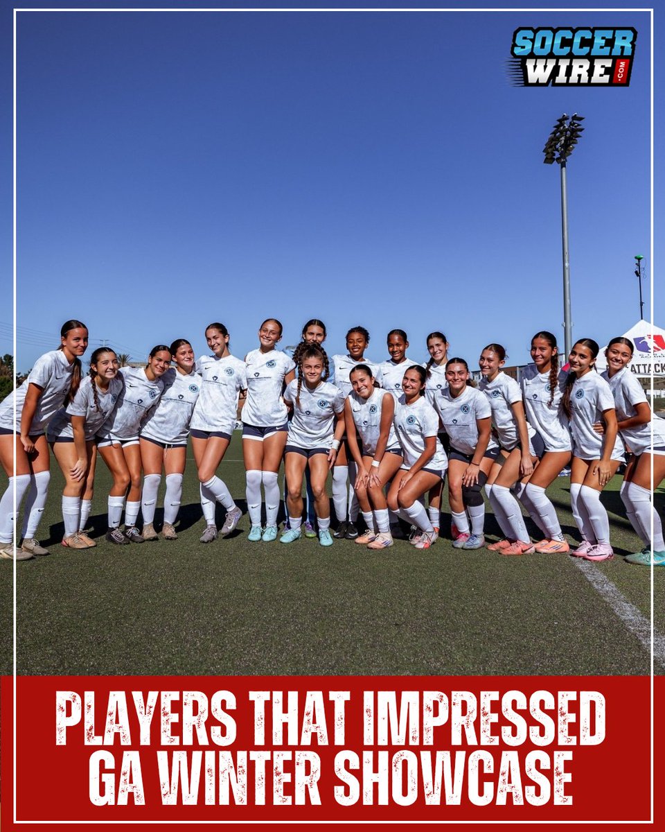 TheSoccerWire's tweet photo. The @GAcademyLeague Champions Cup and Winter Showcase featured an action-packed week of competition!

Check out these standouts in more in our Players That Impressed feature:

🔗 https://t.co/dRtszW1E83

#GAWinterShowcase https://t.co/Jk9I9AR2g8