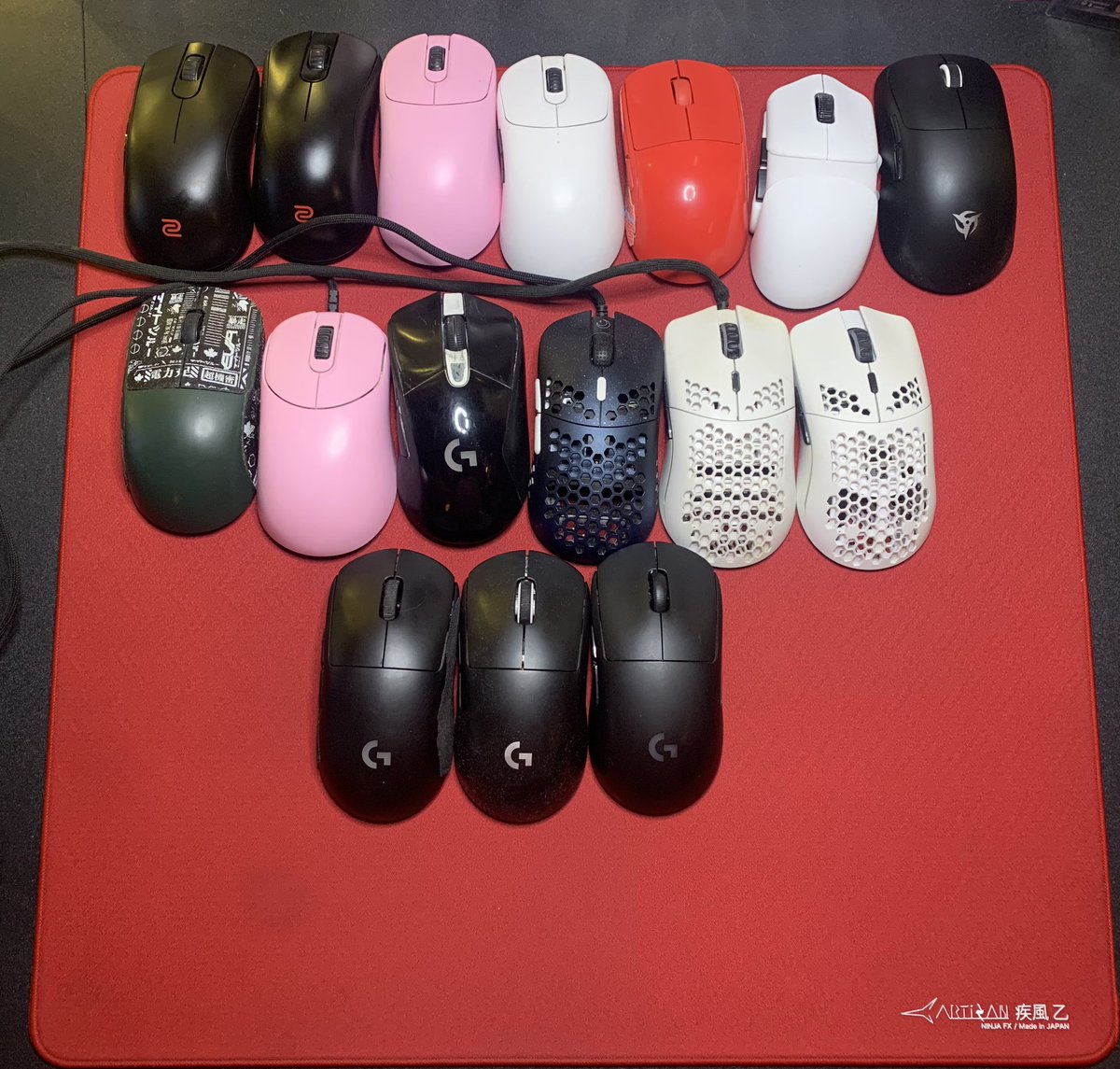 Out of all the Mice I own, I only use 3 of them. And since I had them lined up I figured might as well post since I haven’t in a bit