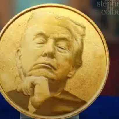 aspiringpumpdev's tweet image. How has nobody noticed this?  

Stephen Colbert's Late show made a video about Donald Trumps Sleepy-Time coin

The coin is shown at around 20 seconds

youtu.be/e6t0GLHa21c?si…