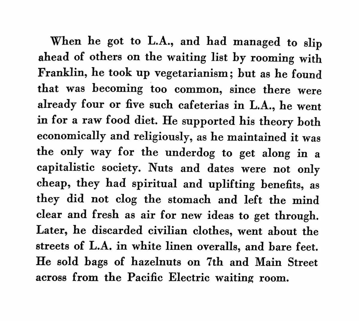 Edward Dahlberg on Los Angeles circa 1928: