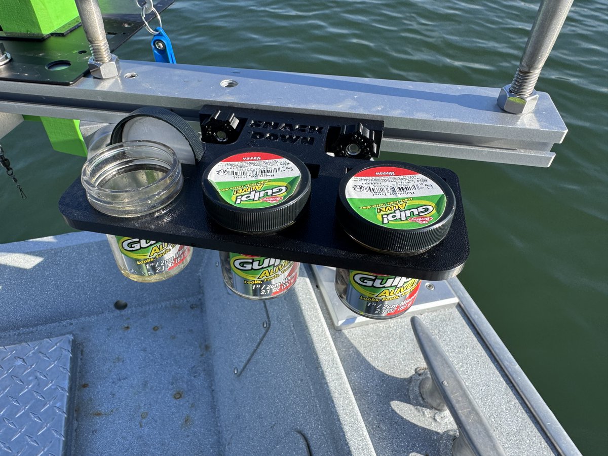 Capt_Billy_TN's tweet photo. Here are some pictures of the new Smackdown Catfishing Track-Mounted Gulp Holders from my last YouTube video! #fishing #gulpminnows #boatmod #multbars #rodholders https://t.co/7wl2ckYR0k