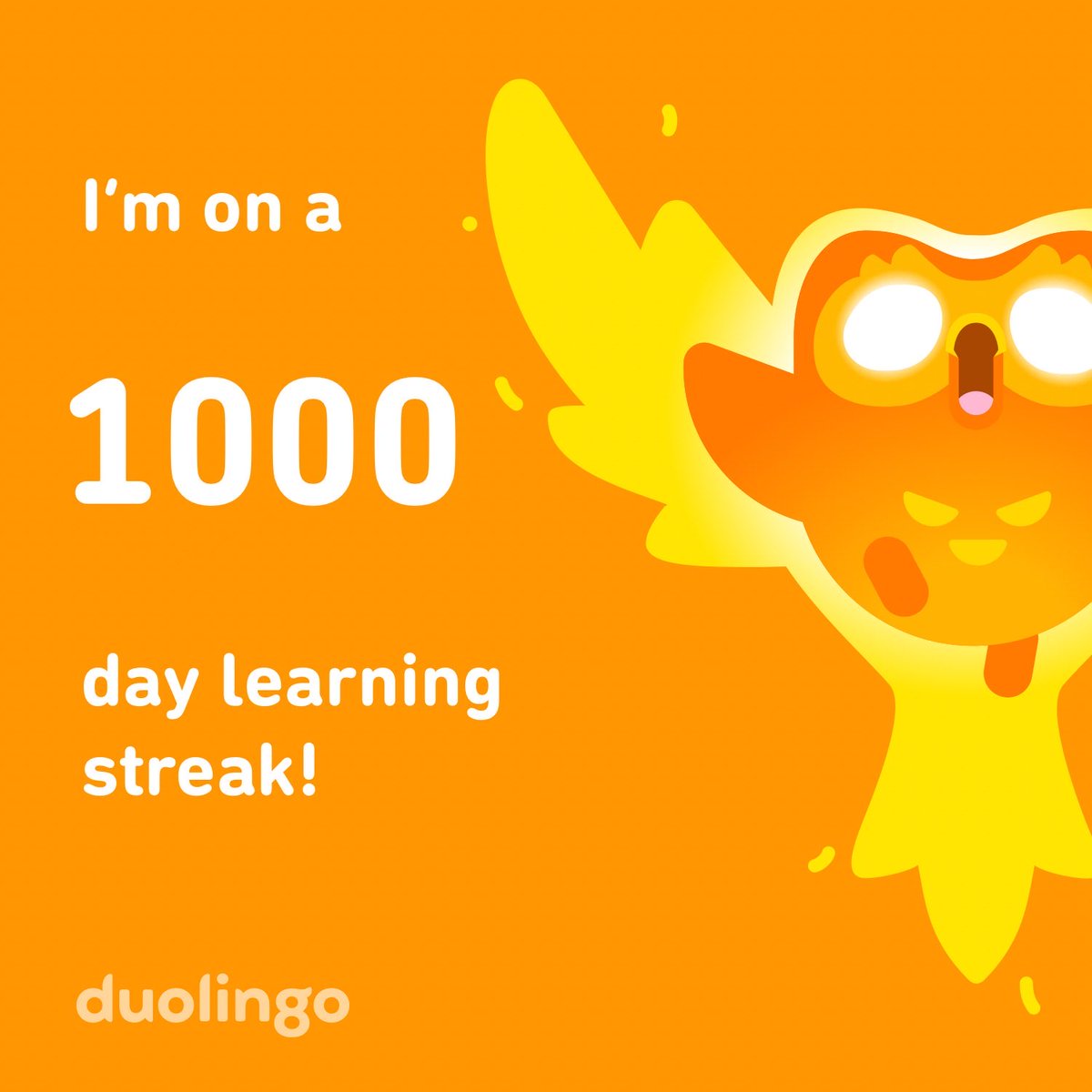 ついに1000日！
#duolingo #英語学習