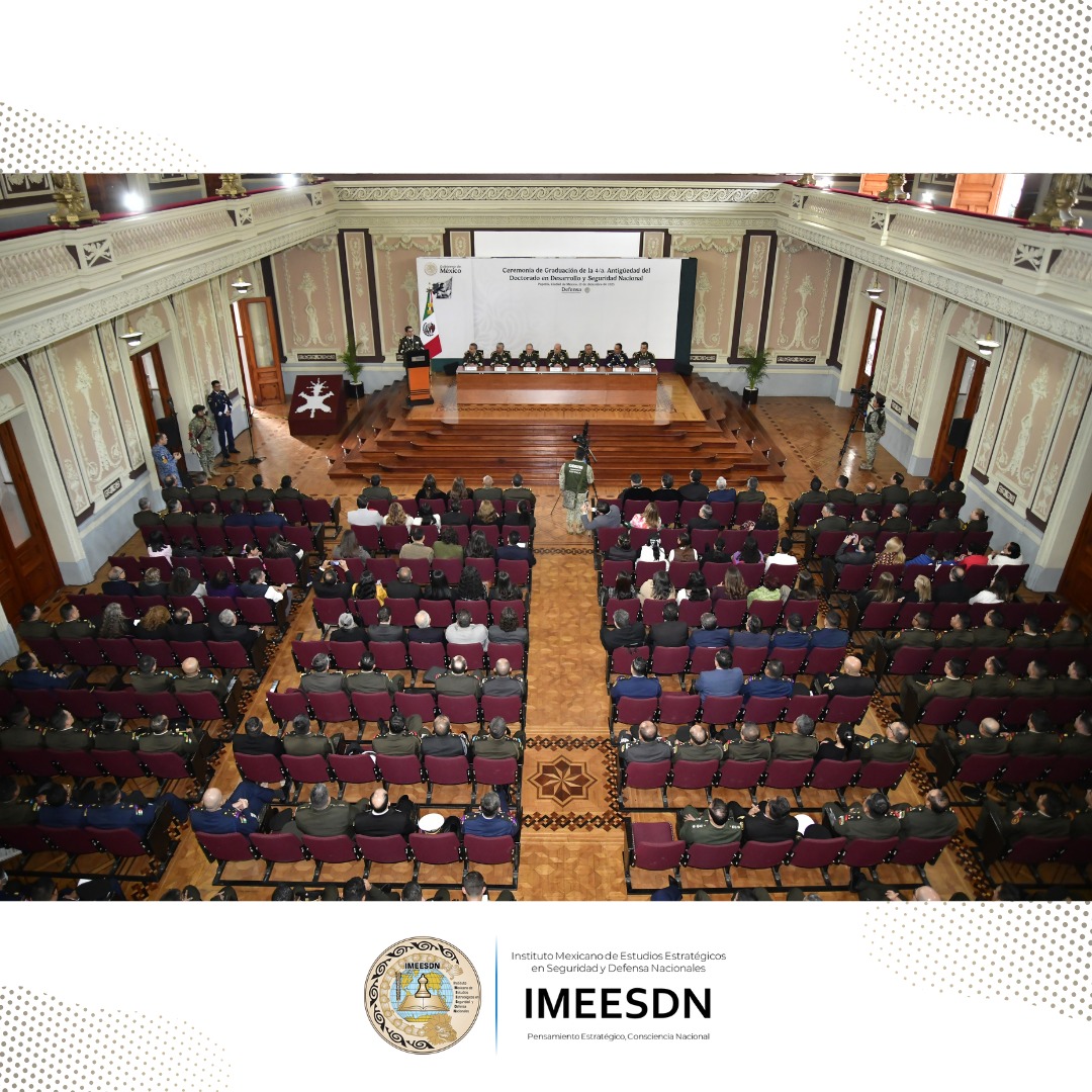 Graduación de la 4/a. Antigüedad del Doctorado en Desarrollo y Seguridad Nacional 🎓

El pasado 10 de diciembre se llevó a cabo, en el Salón de Actos de la Universidad del Ejército, Fuerza Aérea y Guardia Nacional, la ceremonia de graduación de la 4/a Antigüedad del Doctorado en