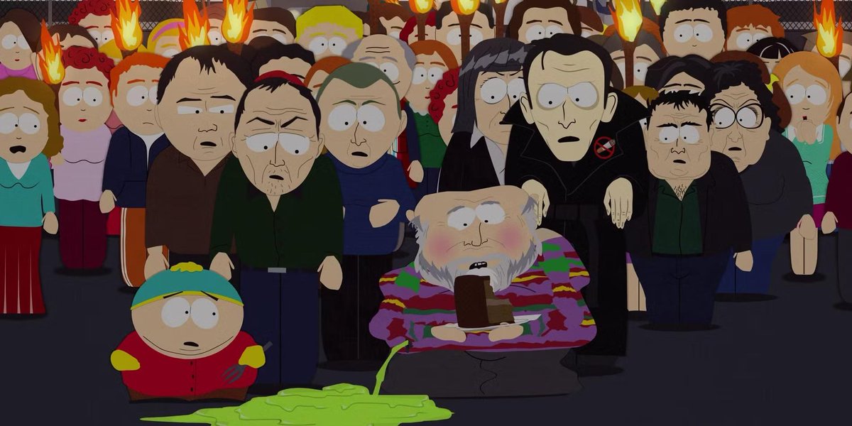 TimeCube's tweet image. Was he checking for precious goo? Was this incident caused by schizophrenic delusions from South Park?