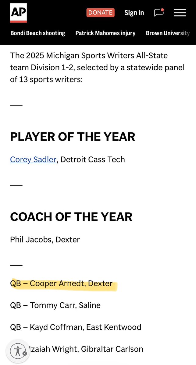 cooperarnedt's tweet photo. Honored to be named First Team All-State by AP (D1-2), MHSFCA (D2), Detroit Free Press (D2), and Sports Illustrated (All Divisions)!

@phil_jacobs16 @CoachRSchwartz @jacktuttle14 https://t.co/7QW5GO7pMd