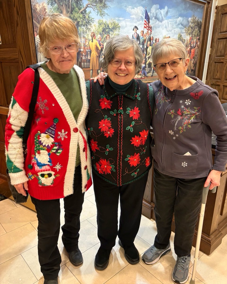 CManorCampus's tweet photo. The weather outside may be frightful, but it didn’t stop our Senior Housing crew from enjoying a festive outing to the Sidekick Theatre! Great food, “A Christmas Carol,” and plenty of holiday cheer to warm us right up. ❤️ https://t.co/VPGwBdihsa