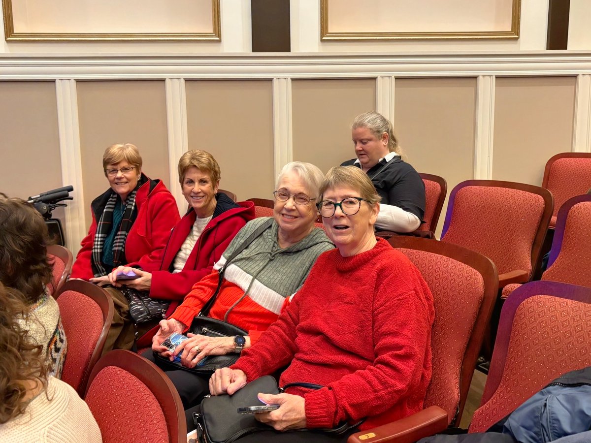 CManorCampus's tweet photo. The weather outside may be frightful, but it didn’t stop our Senior Housing crew from enjoying a festive outing to the Sidekick Theatre! Great food, “A Christmas Carol,” and plenty of holiday cheer to warm us right up. ❤️ https://t.co/VPGwBdihsa