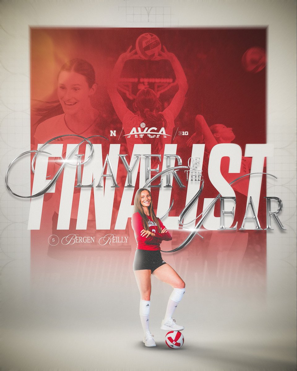 HuskerVB's tweet image. Our girl. 🤞

Junior captain @BergenReilly has been selected as an @avcavolleyball POY finalist!