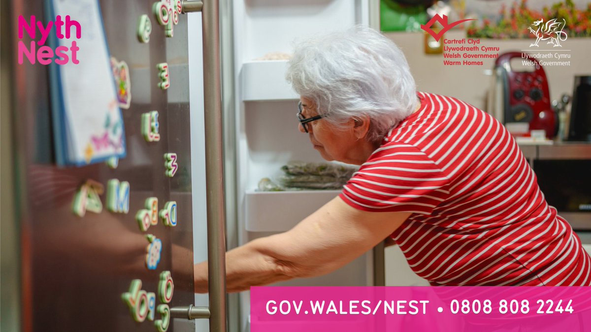 Certain home appliances have energy ratings that tell you how energy efficient they are to use.

Discover how much an A rated fridge freezer could save on your energy bills across its lifetime, take out home energy quiz today gov.wales/take-nest-home…