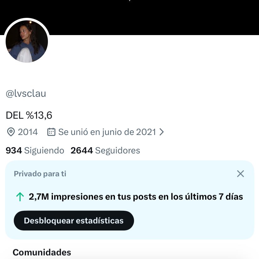 lvsclau's tweet photo. del %84 al %49 al %13,6 siempre contigo claudia 🩶 #OTGalaFinal https://t.co/5QdY3sVGUw