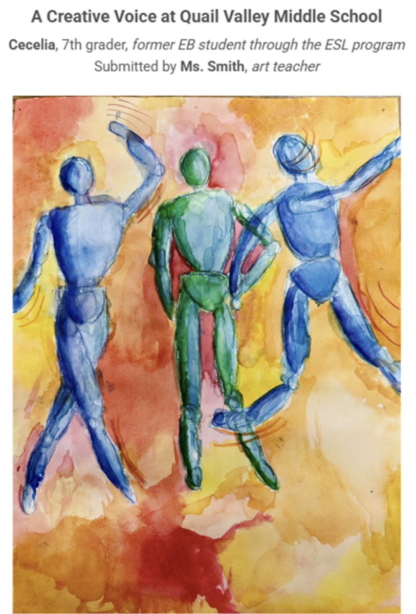 Cecelia’s artwork is showcased in the FBISD Multilingual Programs Newsletter! app.smore.com/n/e3610-multil…
