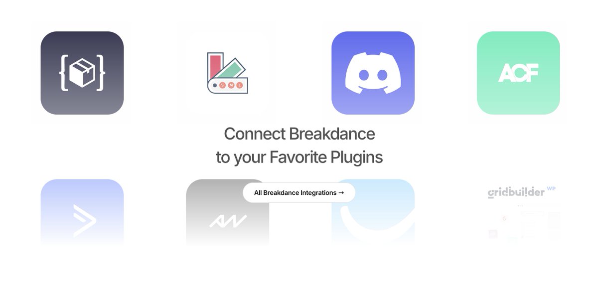 TeamBreakdance's tweet image. Breakdance already plays nice with the tools you use

Meet the new Integrations directory: @AnalyticsWP, @wp_acf, Woo add‑ons, @Mailchimp , @zapier , @SlackHQ , SEO plugins, @wpcodebox &amp;amp; more.

breakdance.com/features/integ…