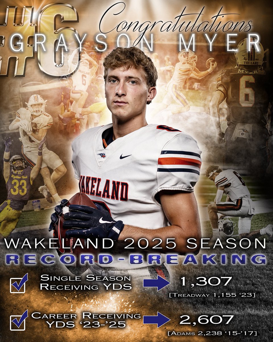 kmyerphoto's tweet photo. @GraysonMyer finishes off his HS career by leaving his mark on the Wakeland Football Record Board…. https://t.co/CjAdHNMSbm