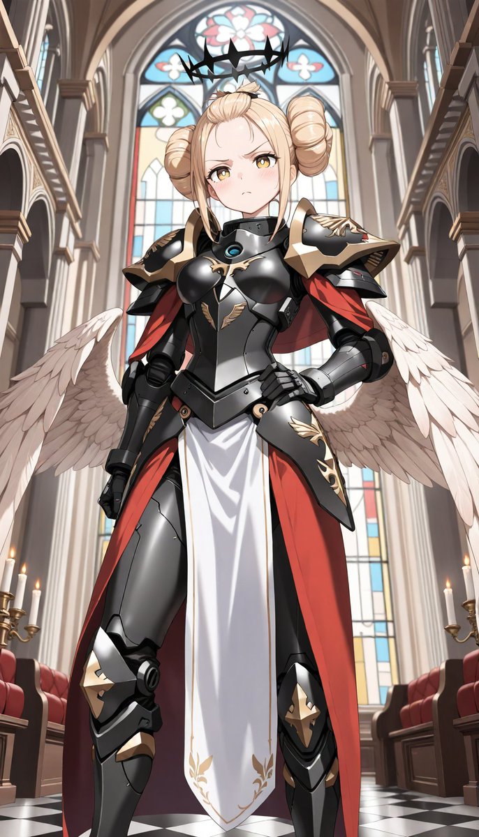 QT your favorite game character clothes/armor.

Sororitas (Sisters of Battle) power armor from Warhammer 40K.

I'll invite
<a href="/SuperMosh1990/">SuperMosh1990 🍡☢️🐇</a> 
<a href="/littlesanyafox/">Sanya Cupcake (AI art)</a> 
<a href="/justaitar/">justaitar</a> 
to smite some heretics with me

#AIイラスト #AIart #KuronMiyuki