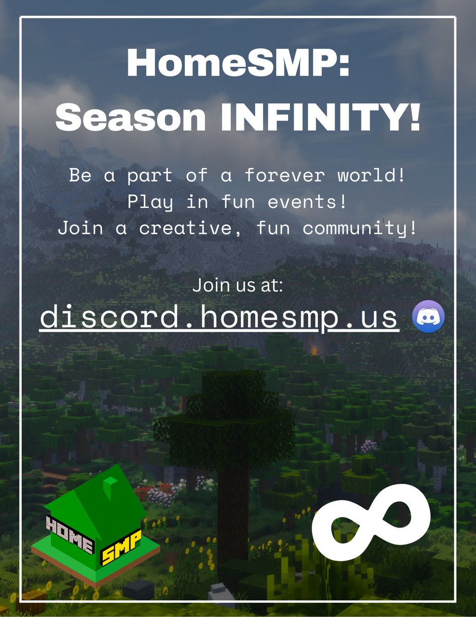 WHATS UP GAYMERS!!!! are you looking for a fun Minecraft Multiplayer community? or a permanent multiplayer world to contribute to??? multiple worlds?? EVENTS???????? then NOW is THE PERFECT TIME to join my FAVOURITE minecraft server HomeSMP!!!!!!!
