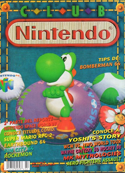 ClubNintendoLat's tweet photo. Edición Año 7 No 2 Portada: Yoshi's Story, "Nintendo Space World 97". #ClubNintendo #CNportada

• Tips: Bomberman 64 💣
• Página 64: Aero Fighters Assault, Mortal Kombat Mythologies, WCW vs. NWO
• ¿QHDD...? Los Errores
• SOS
• Los Grandes
• Mariados
• Los Retos de Mario https://t.co/5LJlk4YocZ