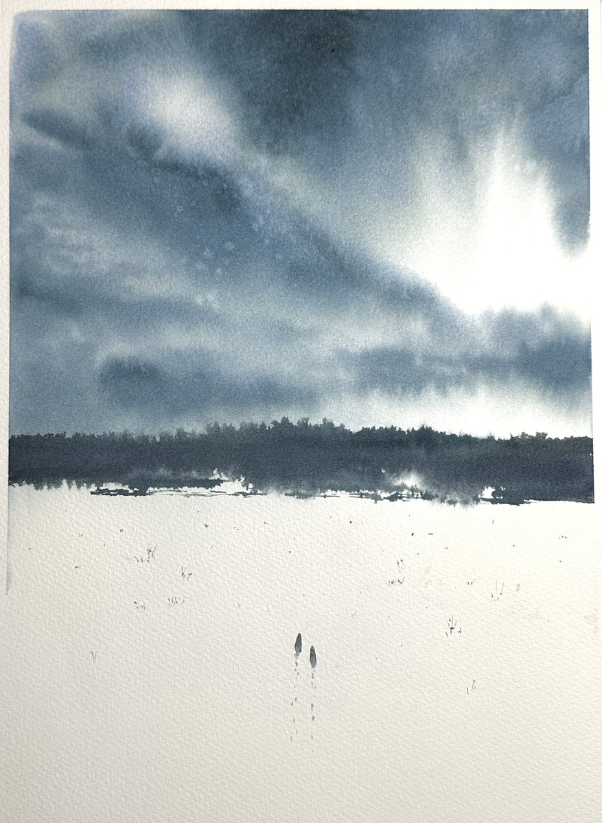 「After the Snowfall」

#watercolor #水彩画 #透明水彩 #旅の詩 #光を運ぶ者