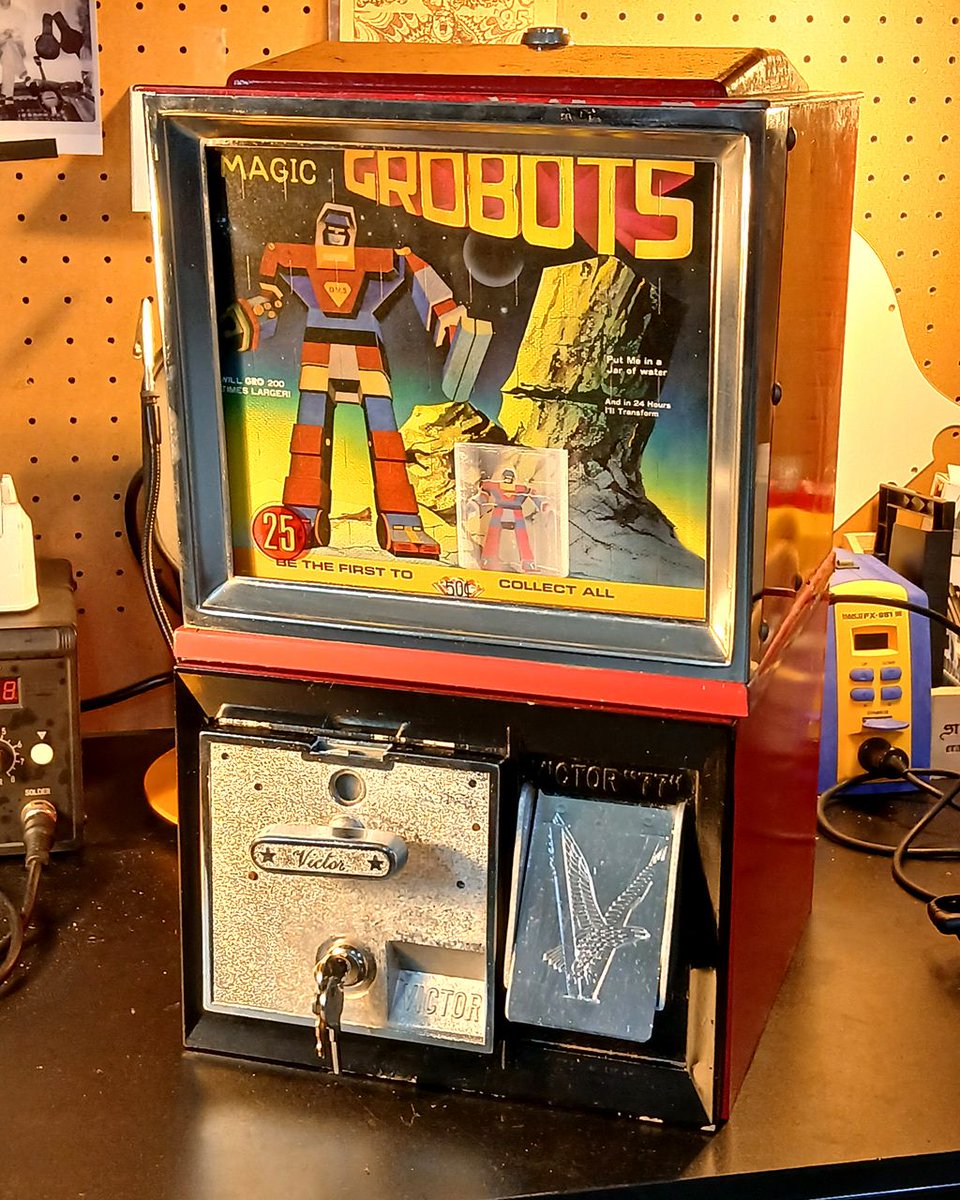 I recently picked up a Victor 77 vending machine for only $20, and I'm in the process of bringing it back to life. I've changed the locks and have plans to give it a fresh paint job.