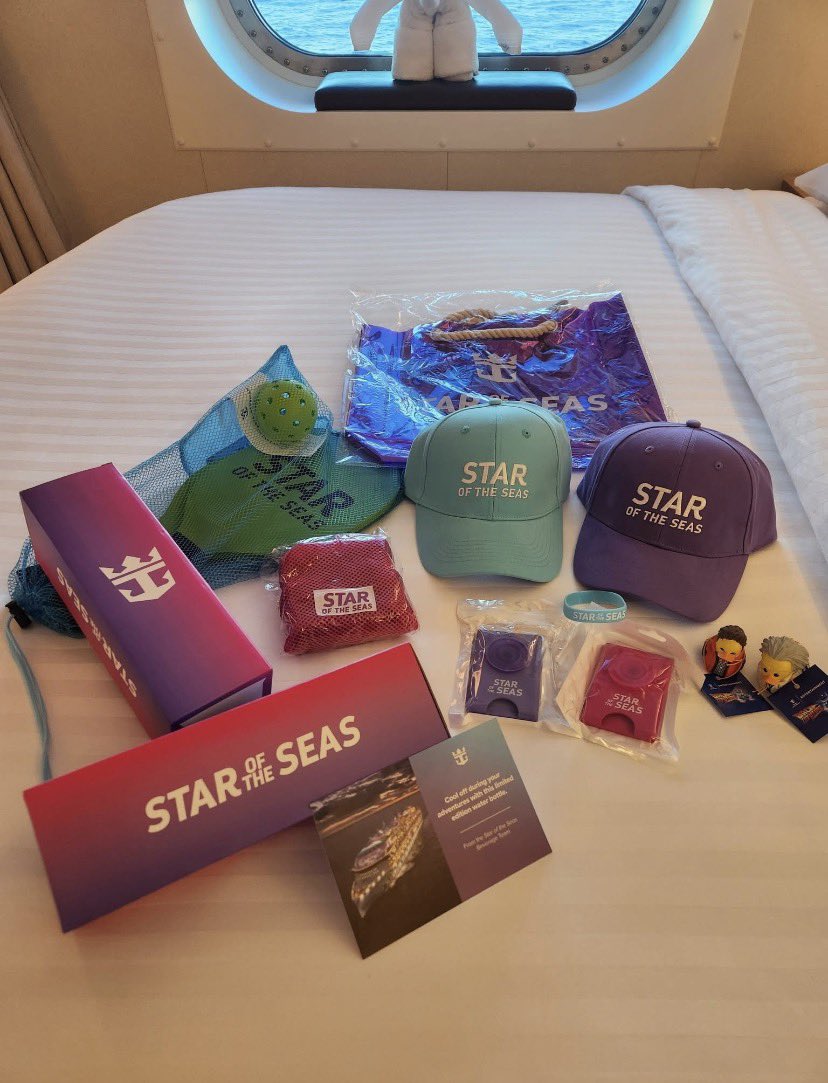 Shash834's tweet photo. I loved all the free stuff I got on the inauguration cruise. All I wanted was to go for my bday and he made my dreams come true.  About 50 more days til my next one. ❤️ https://t.co/5ukIBzbhYX